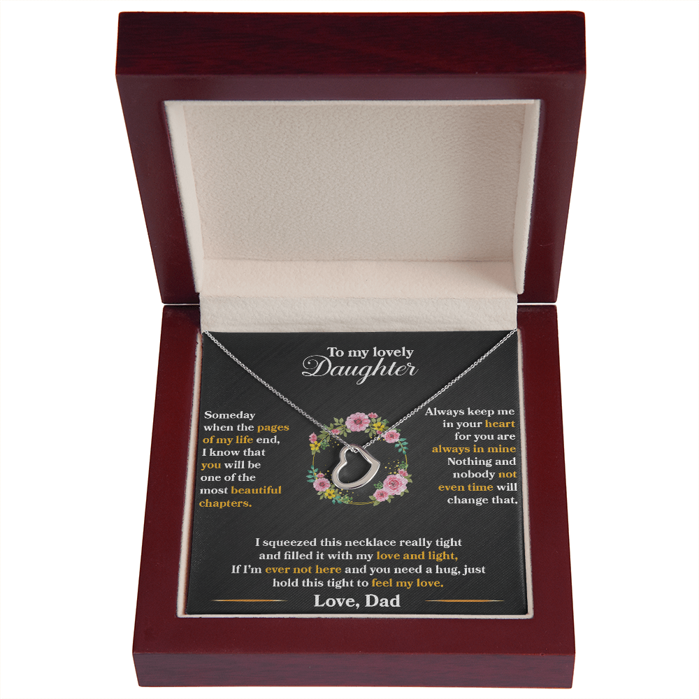 Daughter - Always Keep Me In Your Heart - Delicate Heart Necklace