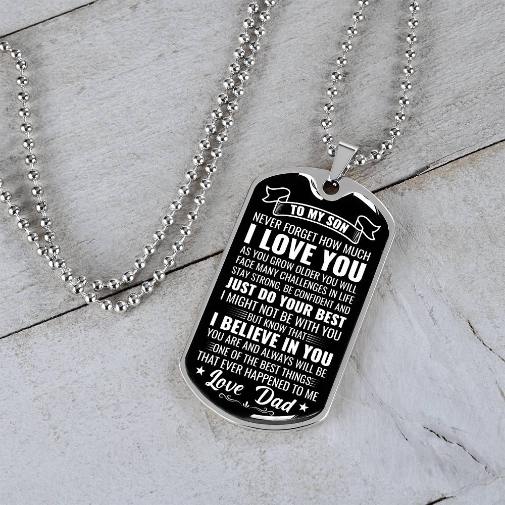 Son - Just Do Your Best - Love Dad -  INCLUDES FREE SHIPPING