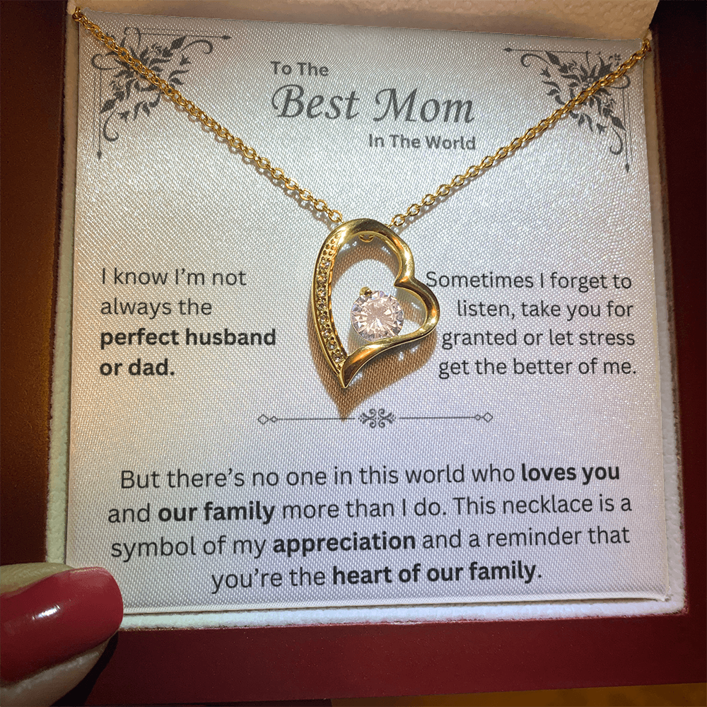 To The Best Mom in The World - Necklace - Mother's Day Gift