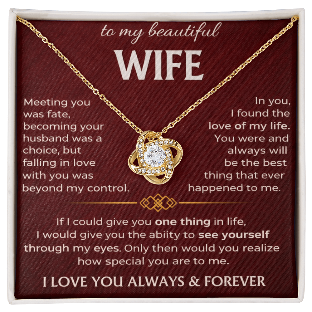 To My Beautiful Wife - Meeting You Was Fate - Necklace
