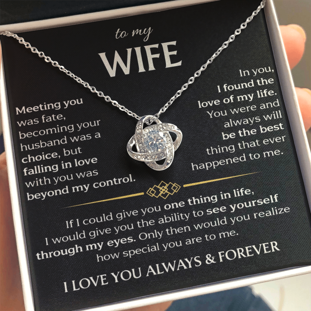 To My Wife - Love Knot Necklace