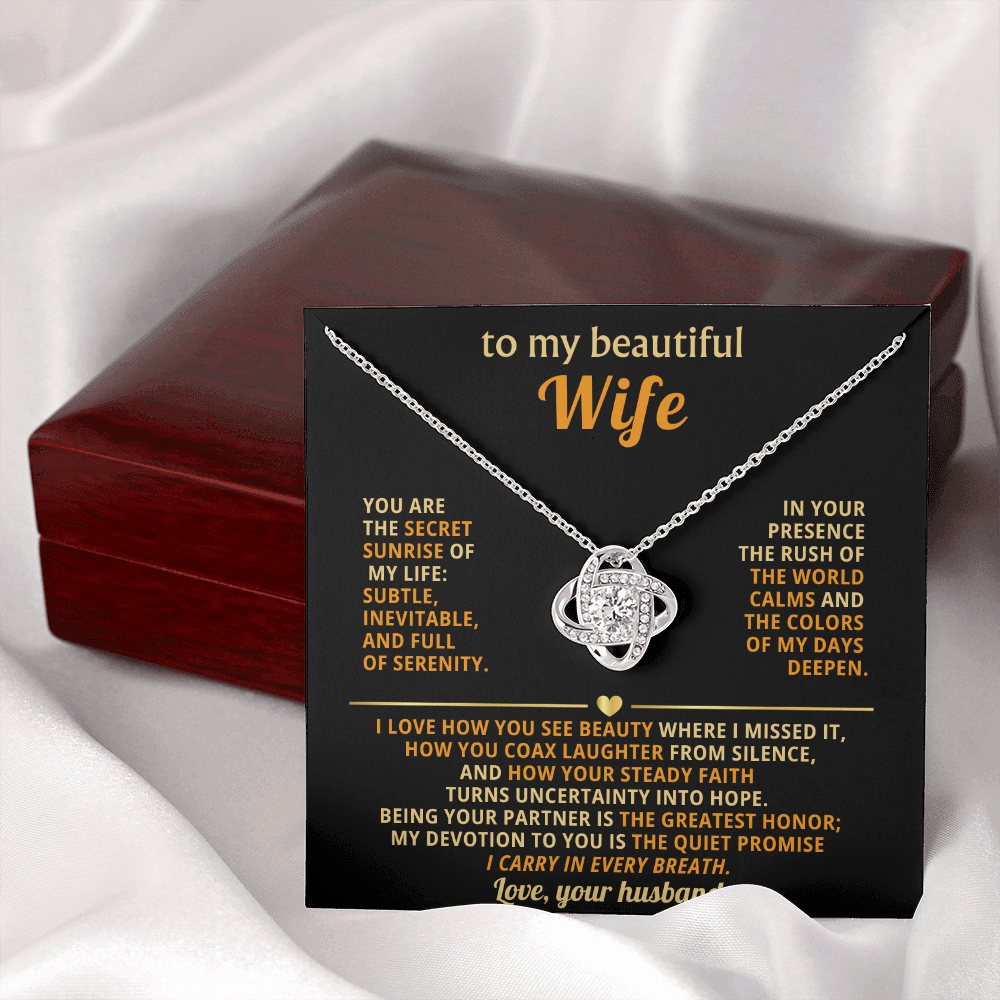 To My Beautiful Wife - You Are The Secret Sunrise Of My Life - Love Your Husband