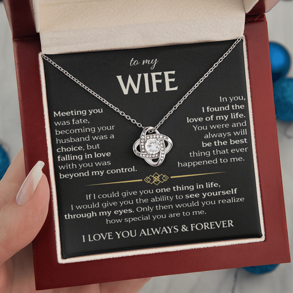 To My Wife - Love Knot Necklace