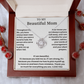 To My Beautiful Mom - I Love You - Love Knot Necklace
