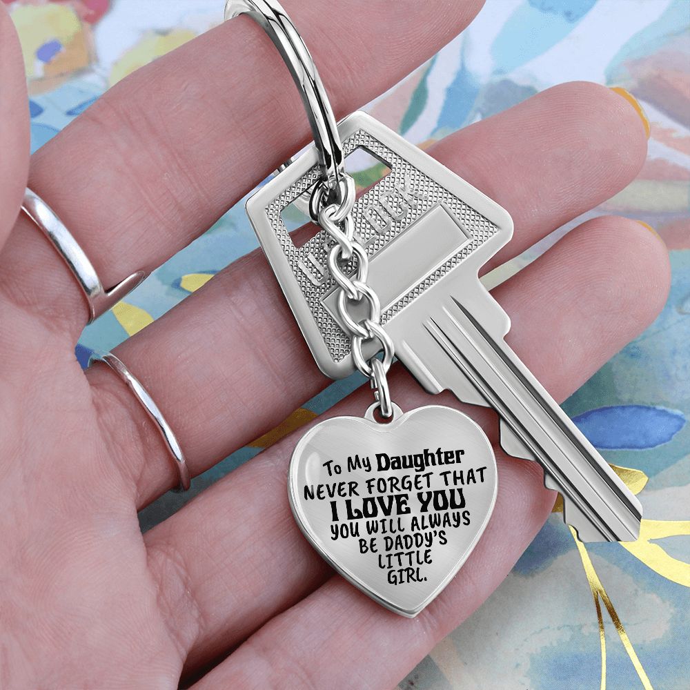 Daddy's Little Girl - Heart Keychain