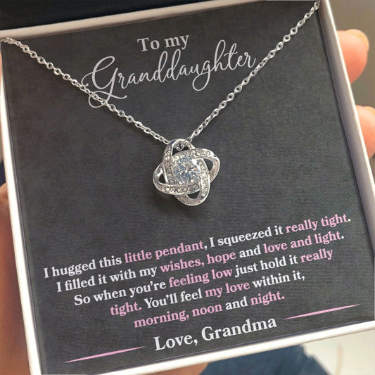 Granddaughter - I Hugged This Little Pendant - Love Grandma